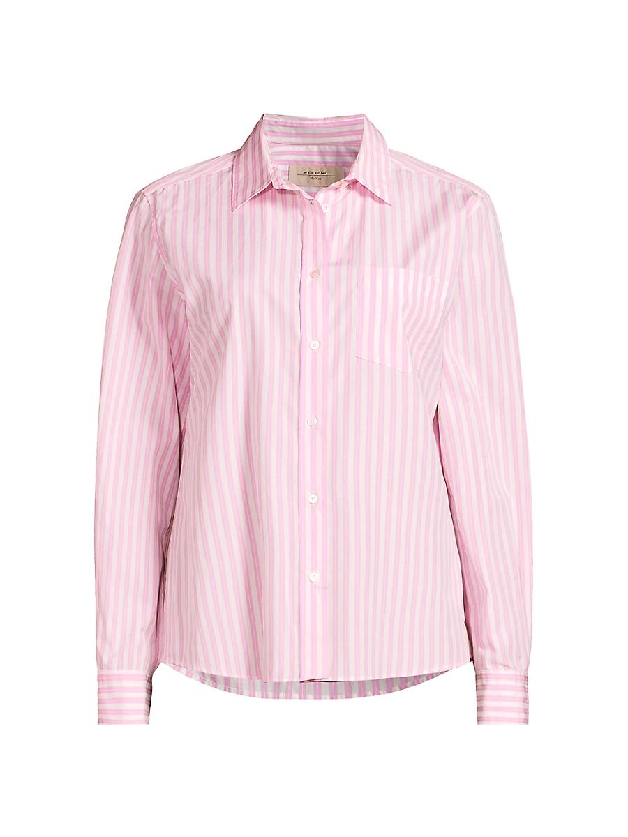Womens Bahamas Striped Cotton Button-Front Shirt Product Image