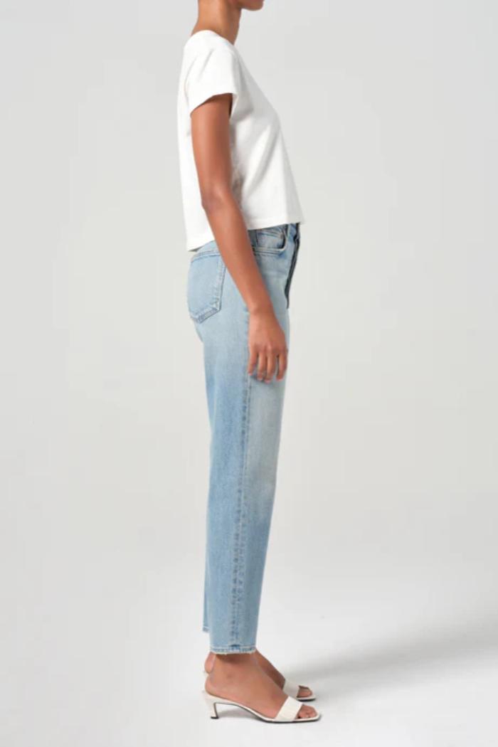 90s Pinch Waist Crop Jean in Ripple Product Image