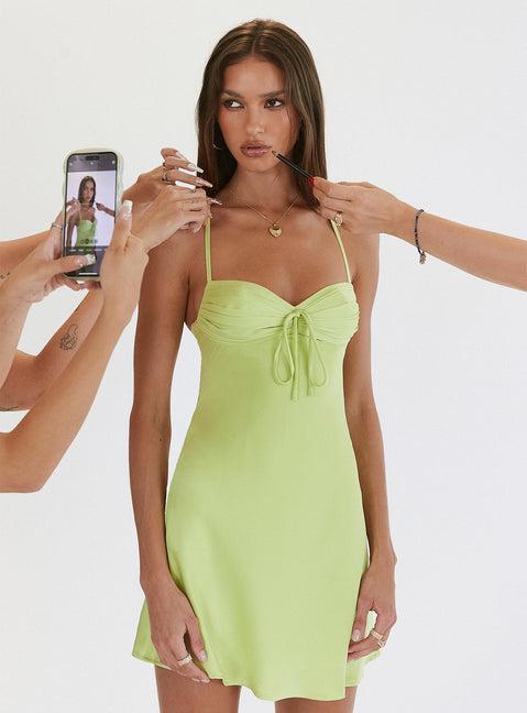 Glendon Mini Dress Green Product Image