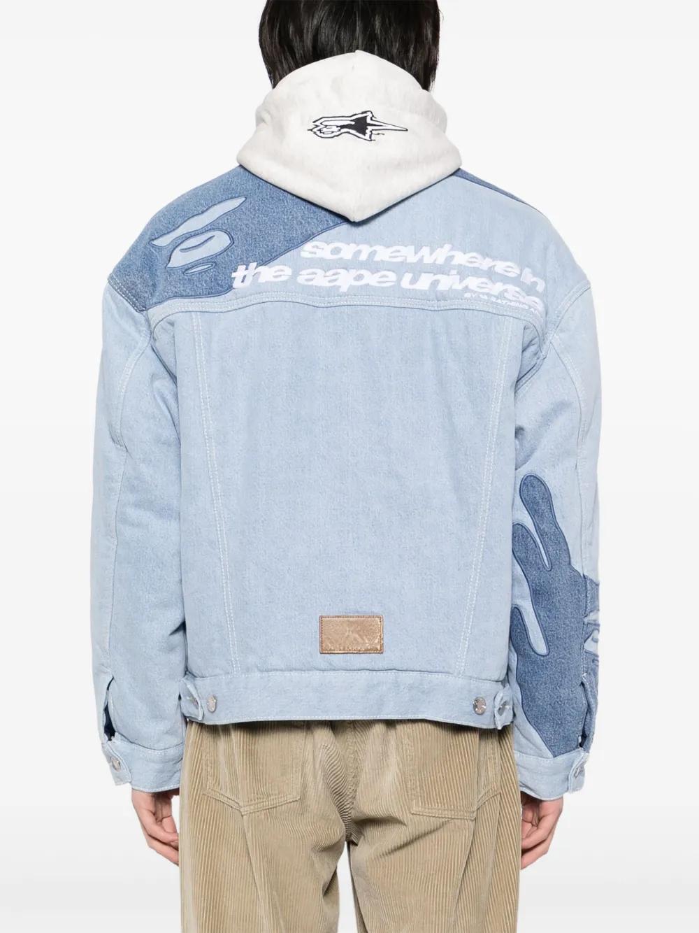 logo patched denim jacket Product Image