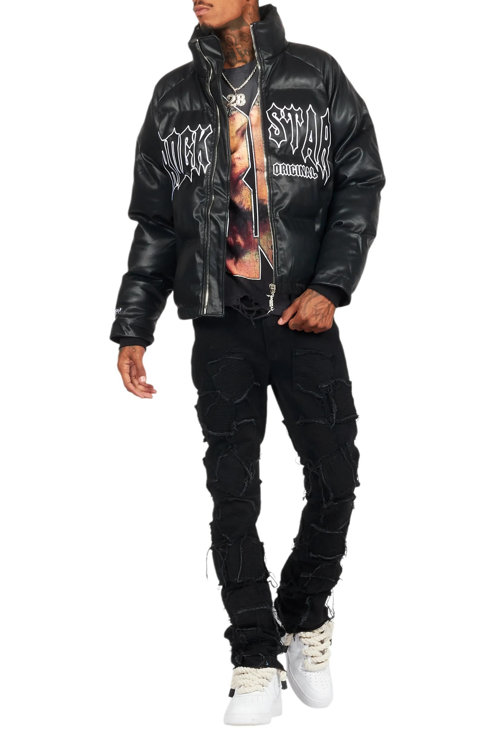 Ravi Black Puffer Jacket Male Product Image