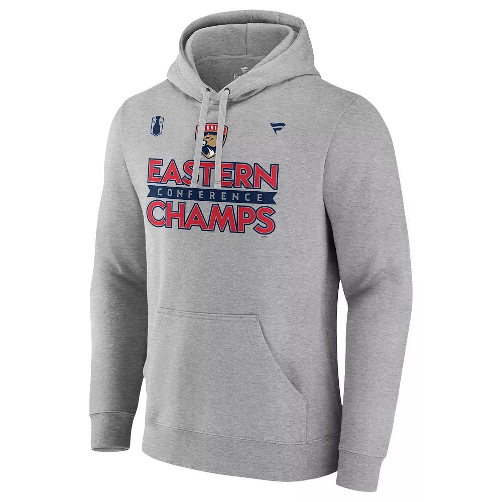 Men's Fanatics NHL Florida Panthers 2024 Conference Champs Locker Room Fleece Pullover, Size: Large, Pnt Gray Product Image