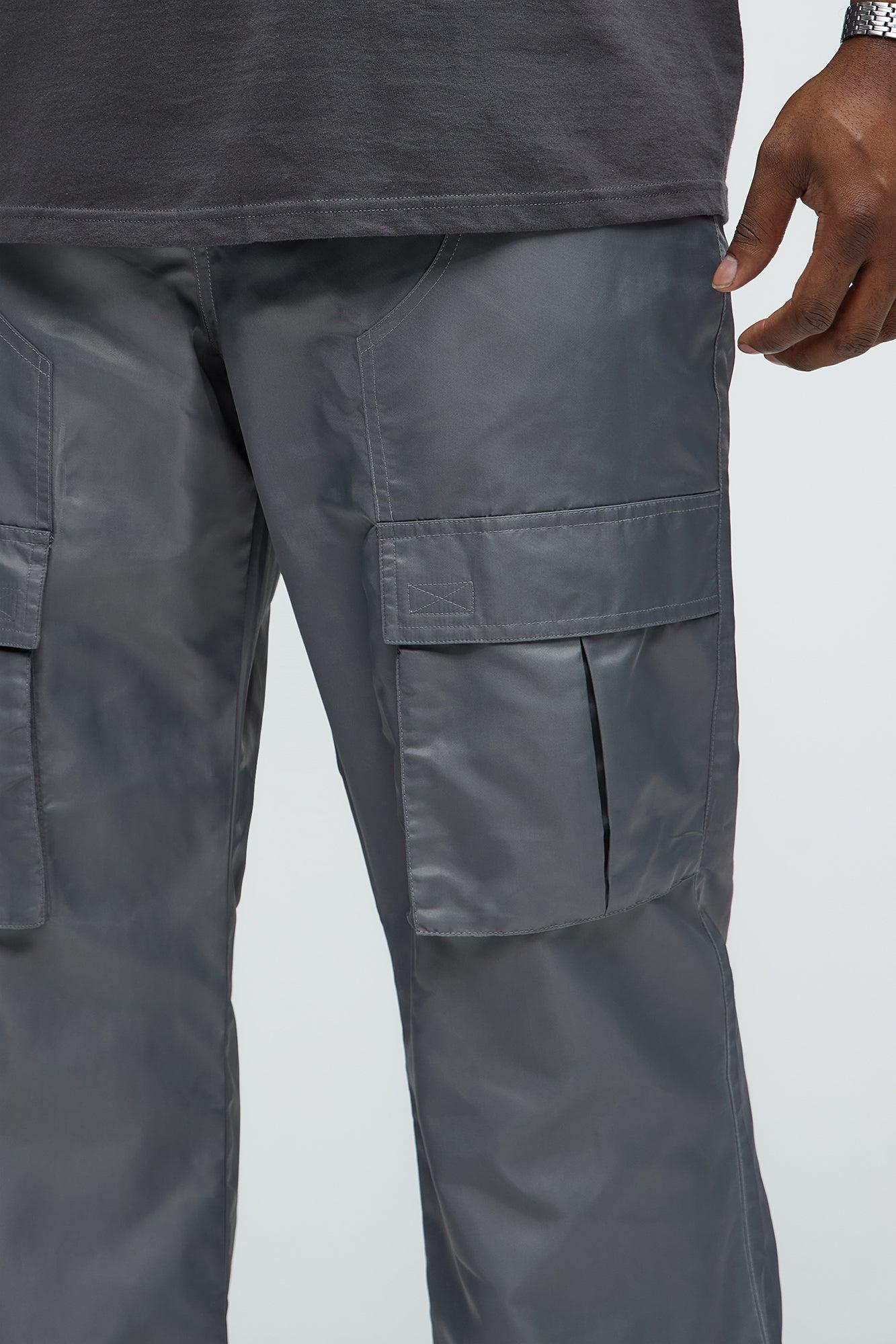 Panel Pocket Relaxed Tech Cargo Pant - Grey Product Image