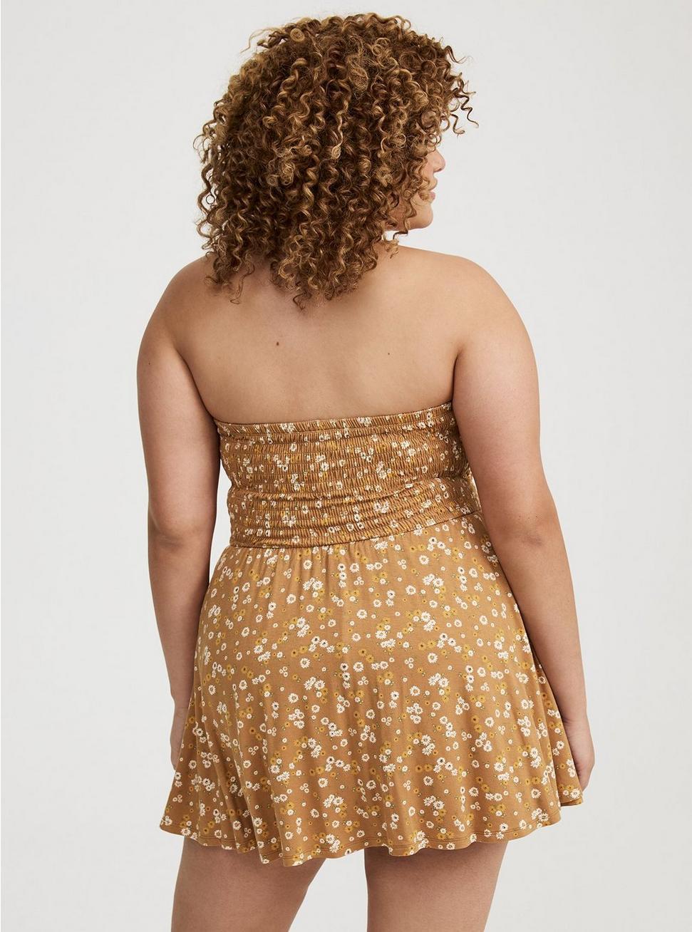 Crinkle Knit Smocked Tube Romper Product Image