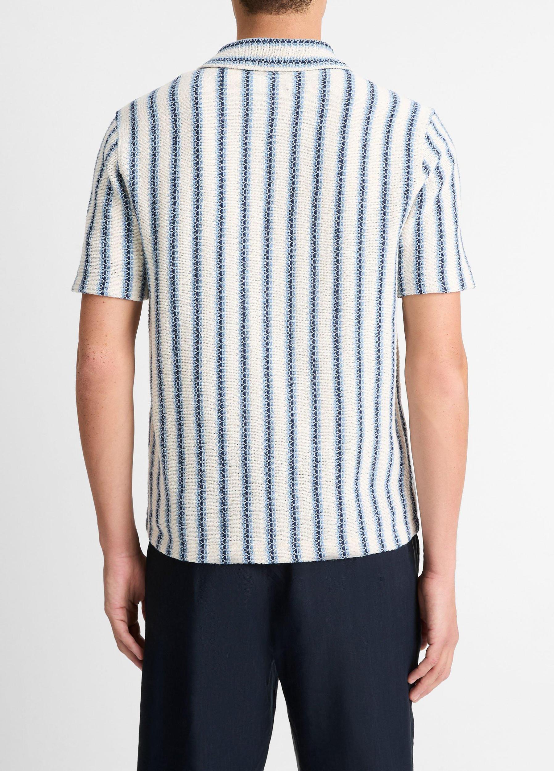 Beach Stripe Italian Cotton-Blend Shirt Product Image