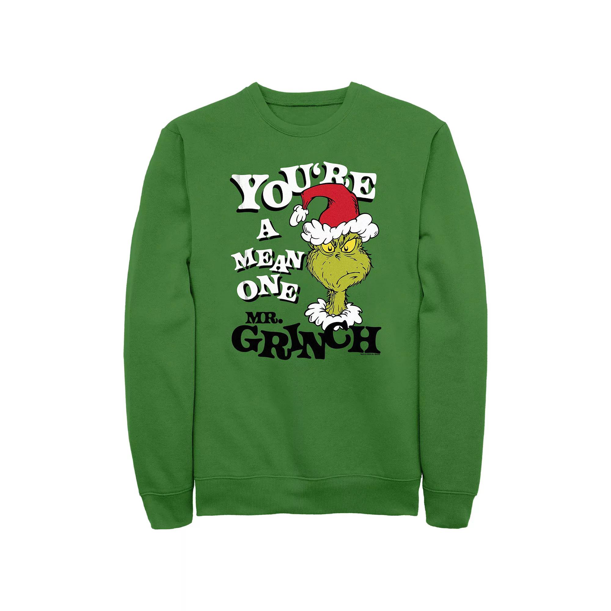 Men's Dr. Seuss You're A Mean One Mr. Grinch Fleece, Size: XL, Kelly Product Image