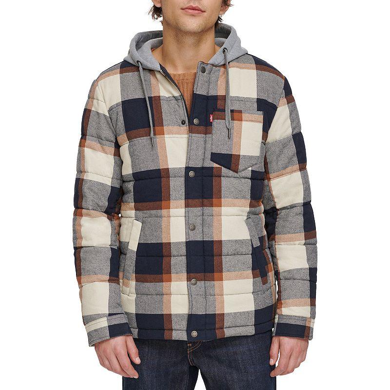 Men's Levi's® Quilted Hooded Shirt Jacket,  Product Image