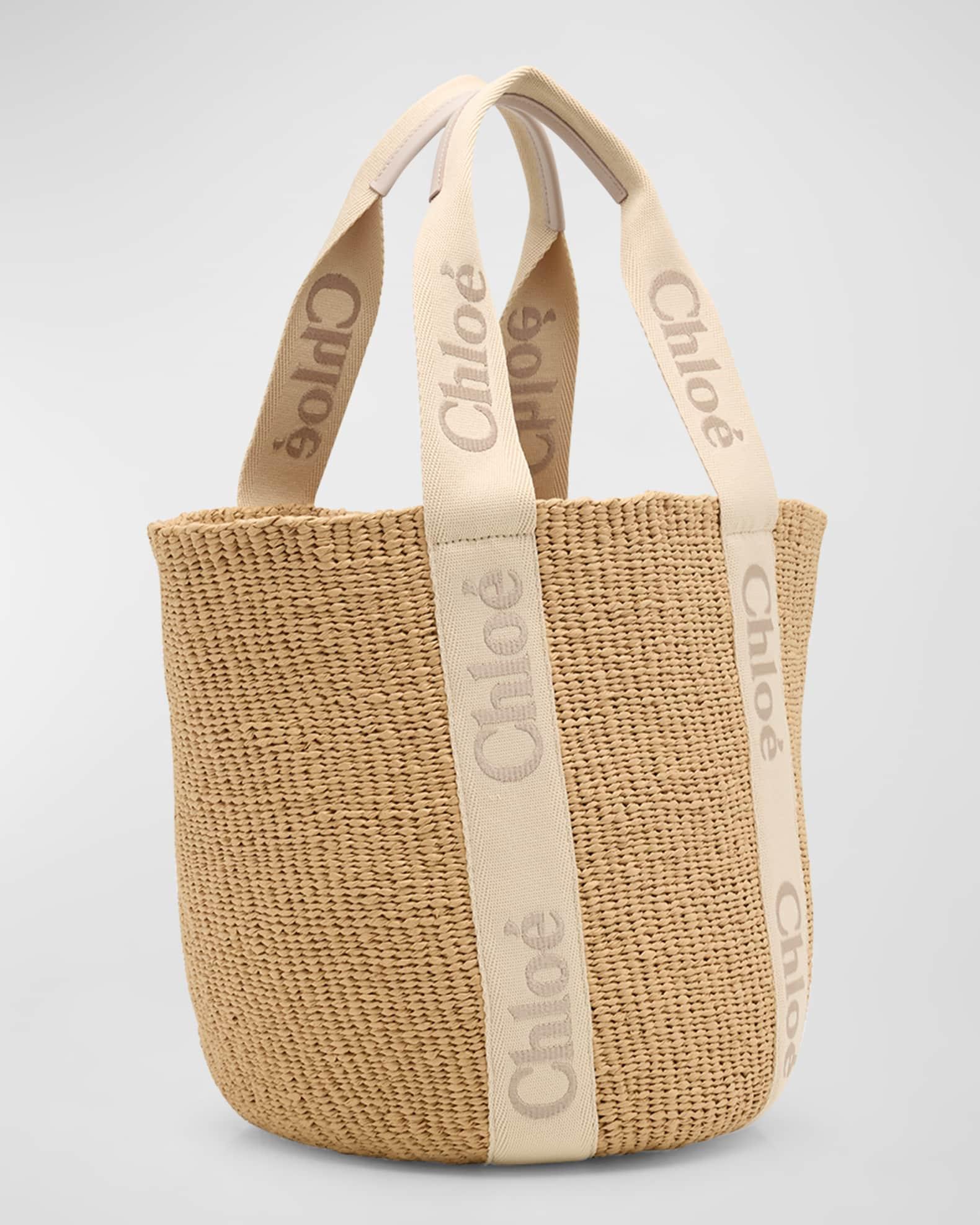 Woody Large Mifuko Basket Bag in Fair Trade Paper Embellished with Linen Product Image