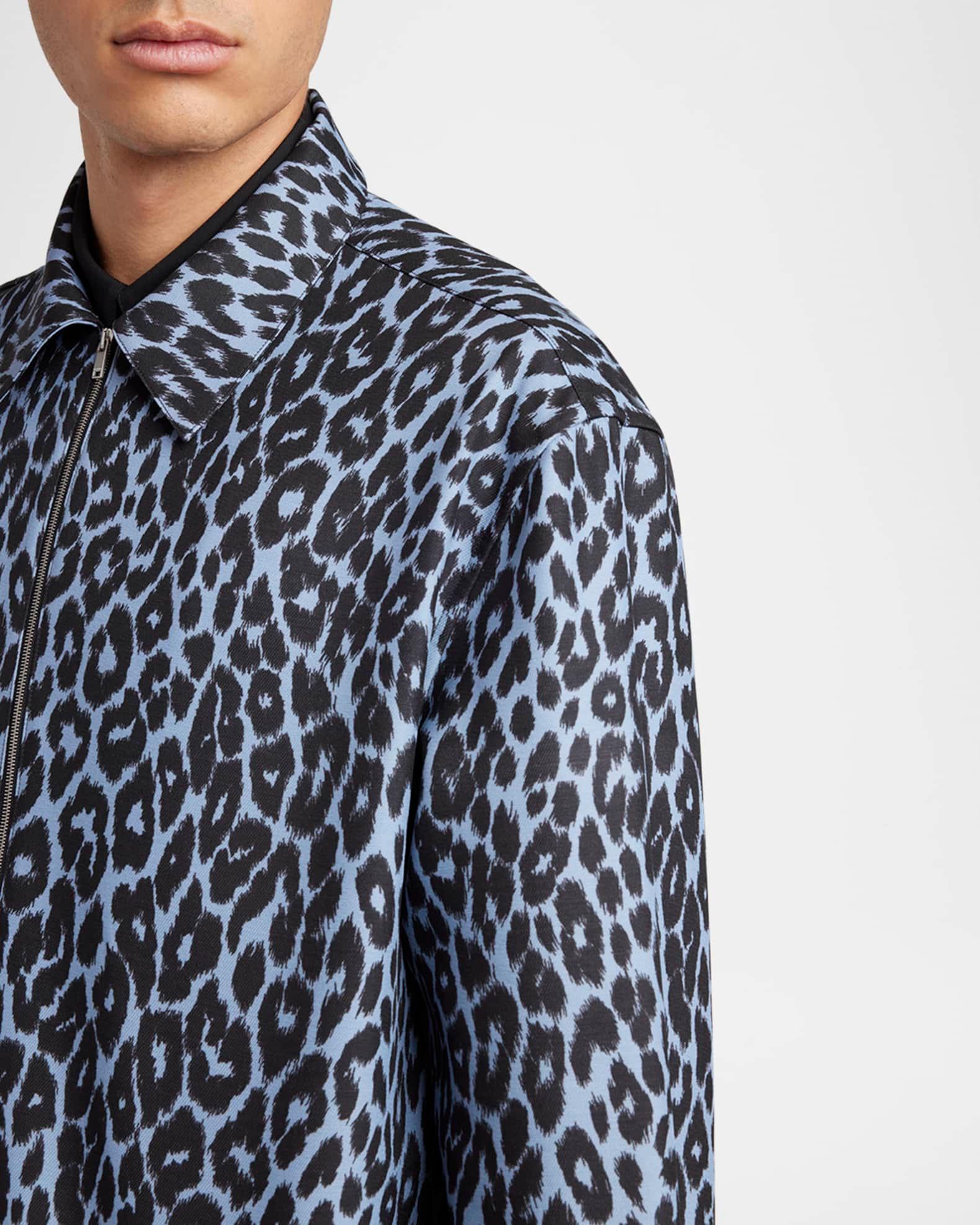 Men's Cheetah-Print Shirt Jacket Product Image