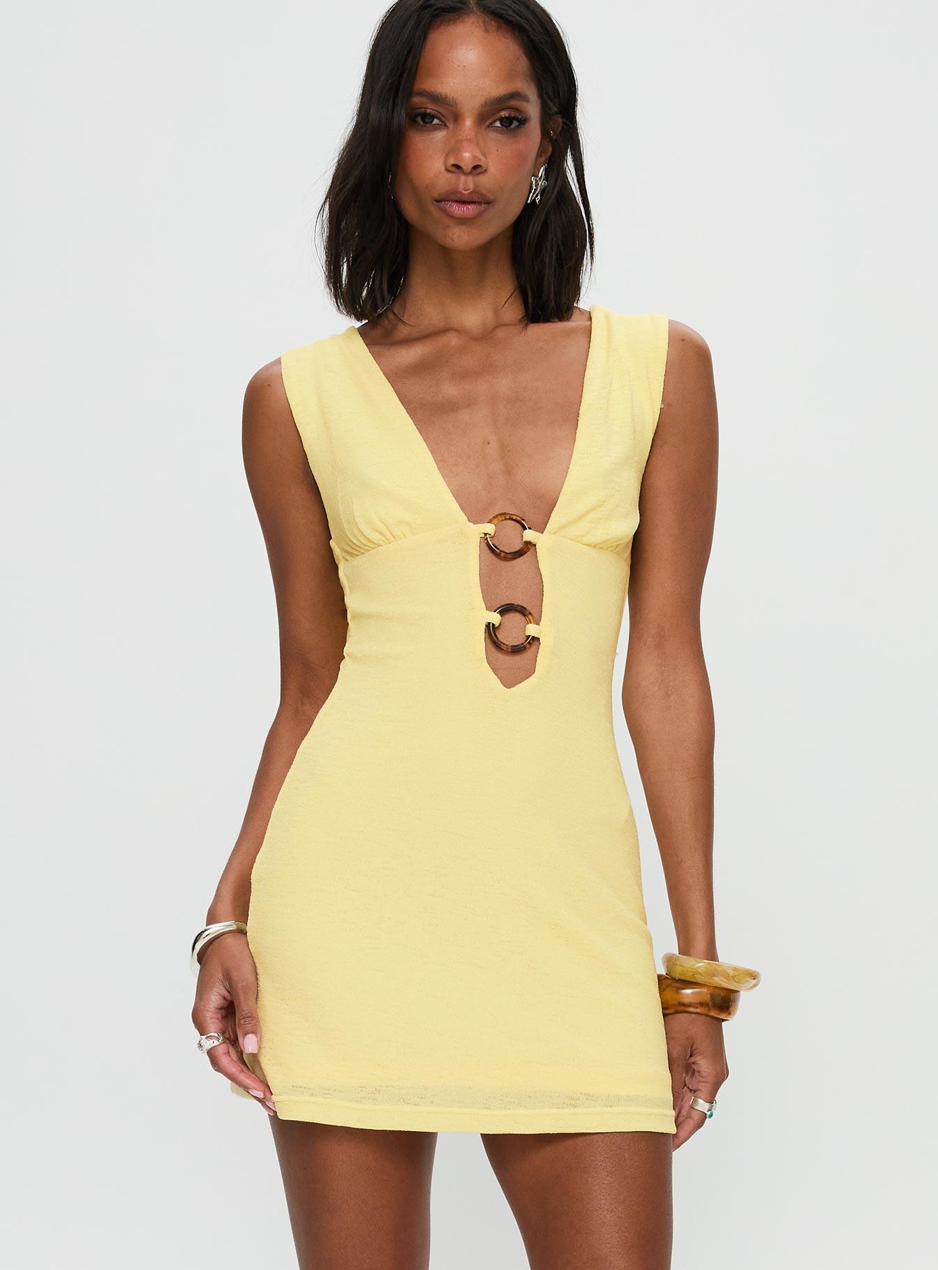 Steward Mini Dress Lemon Product Image