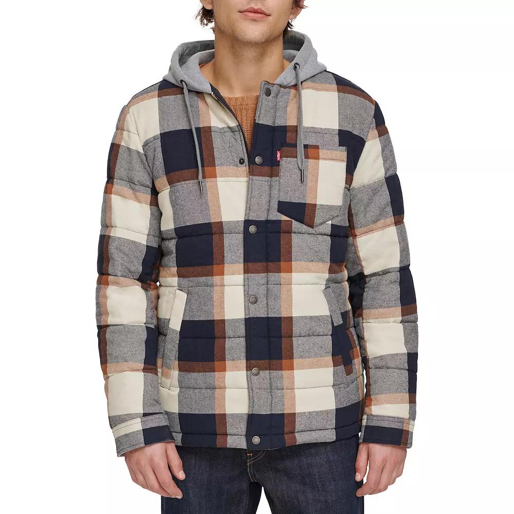 Men's Levi's® Quilted Hooded Shirt Jacket,  Product Image
