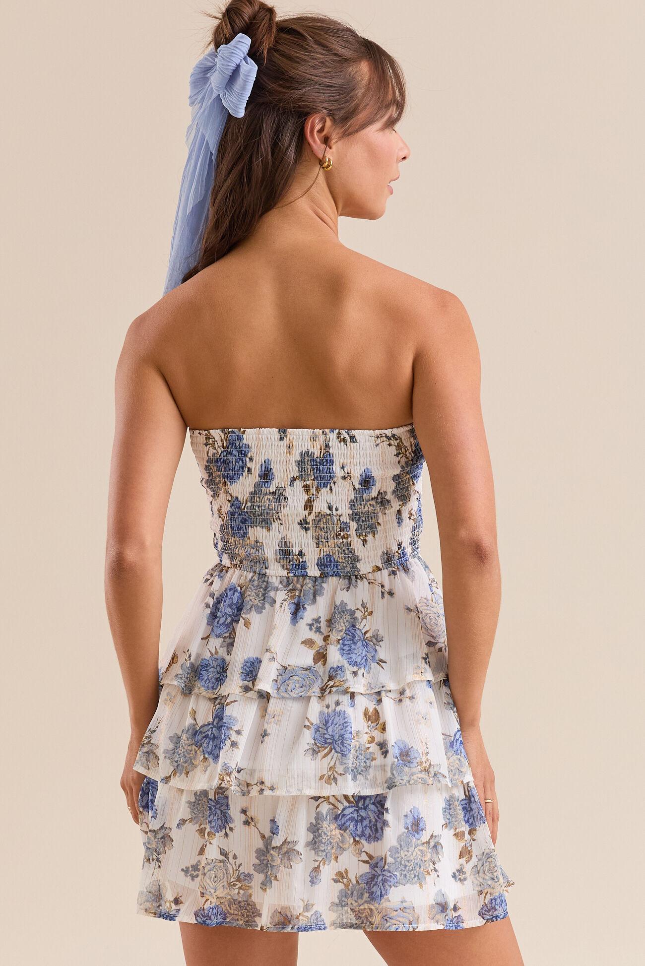 Jaz Strapless Floral Mini Dress Product Image