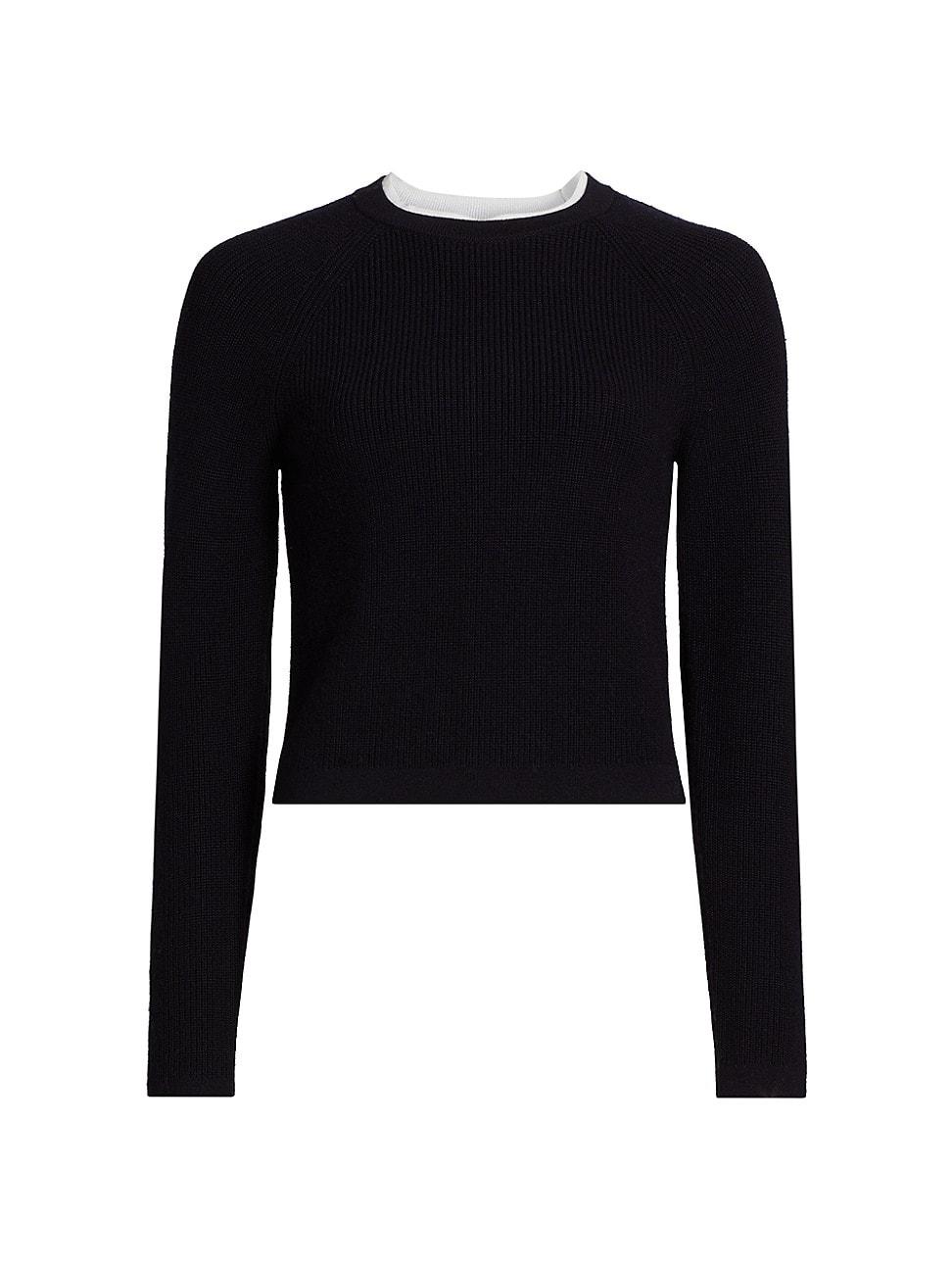 Womens Contrast Trim Sweater Product Image