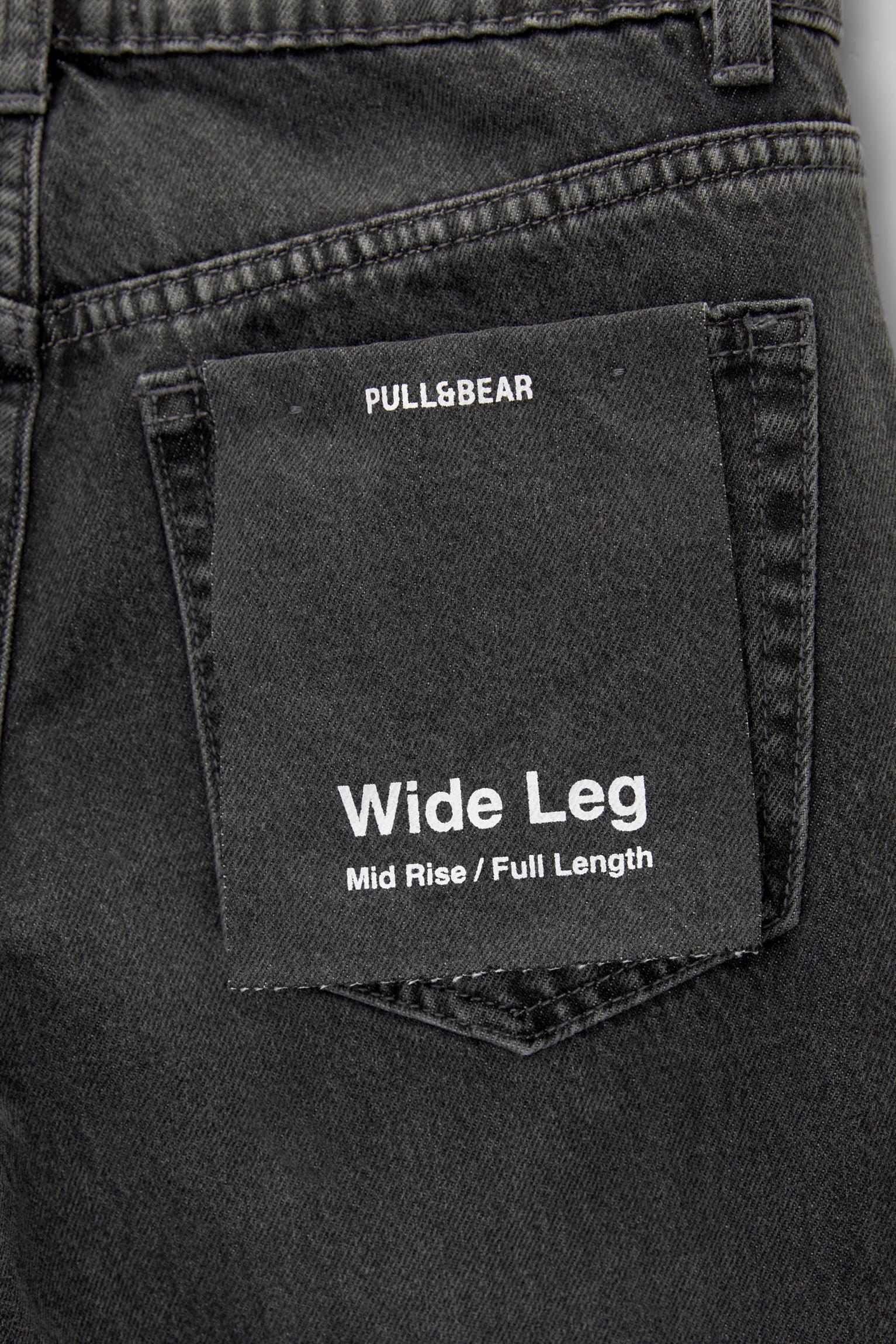 Wide leg baggy jeans with elastic waistband Product Image