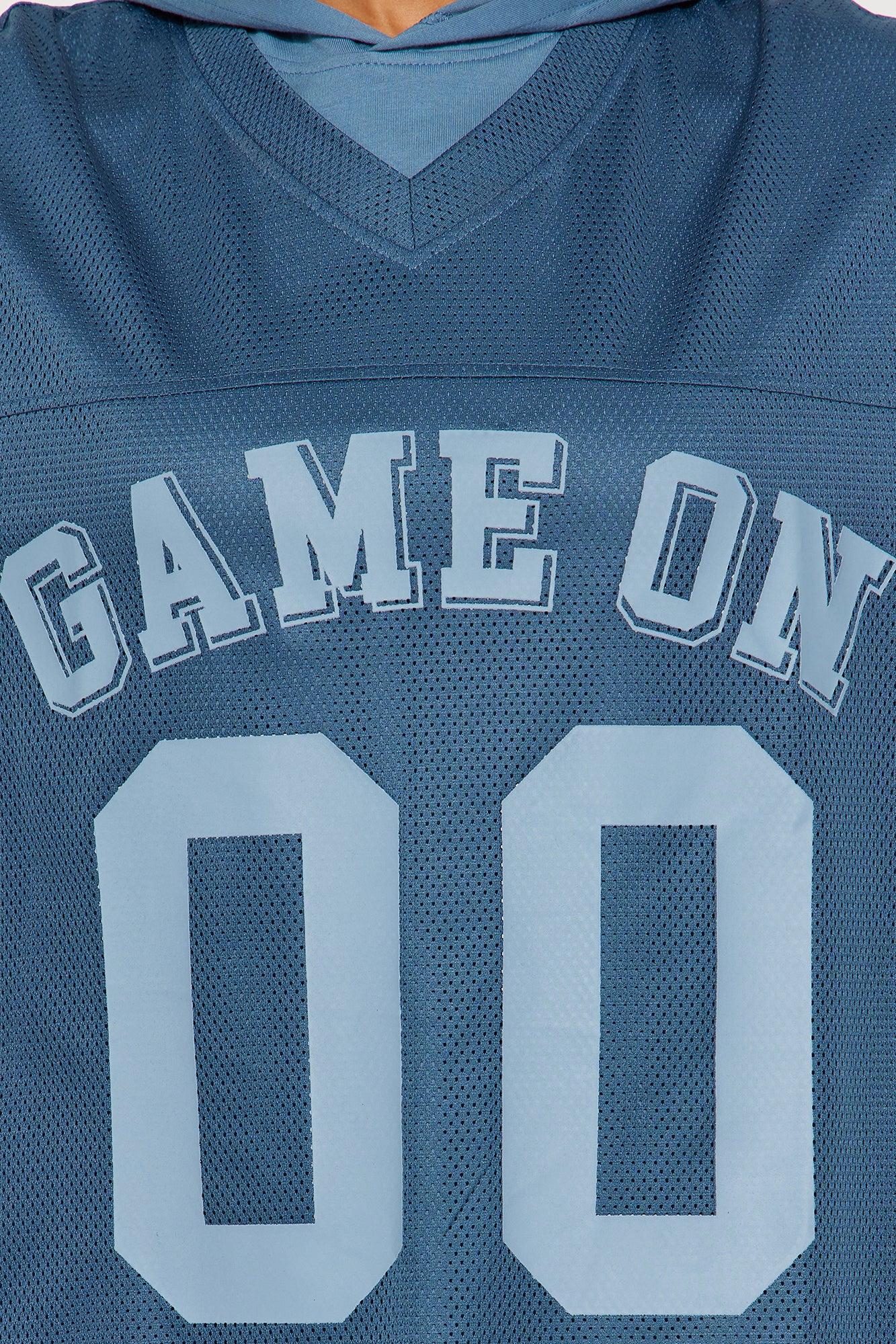 Game On Jersey Hoodie - Navy Female Product Image