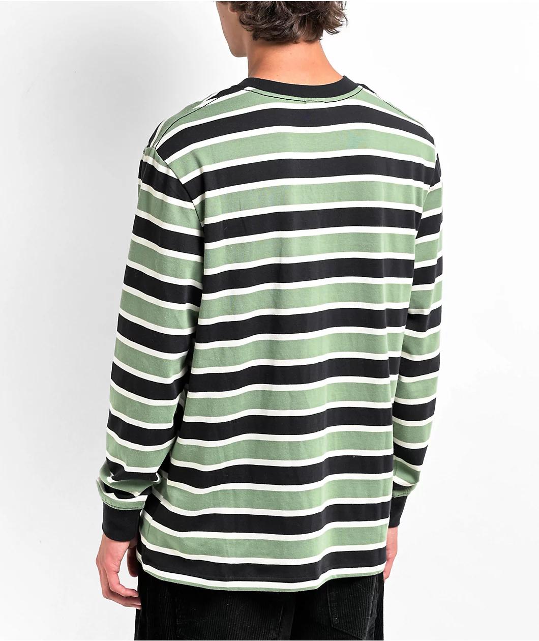 Empyre Claws Black & Green Long Sleeve Stripe T-Shirt Product Image