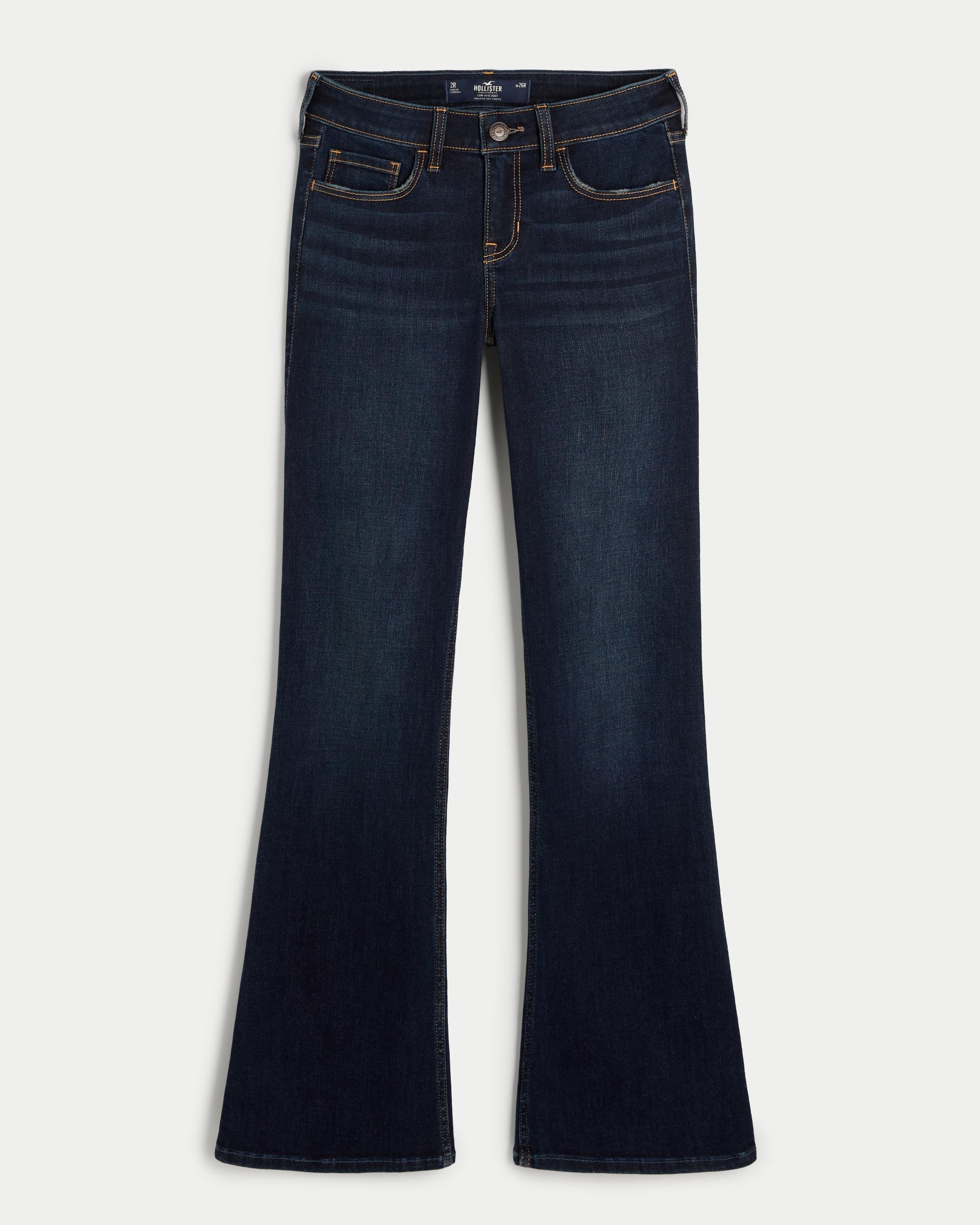 Low-Rise Dark Wash Boot Jeans Product Image