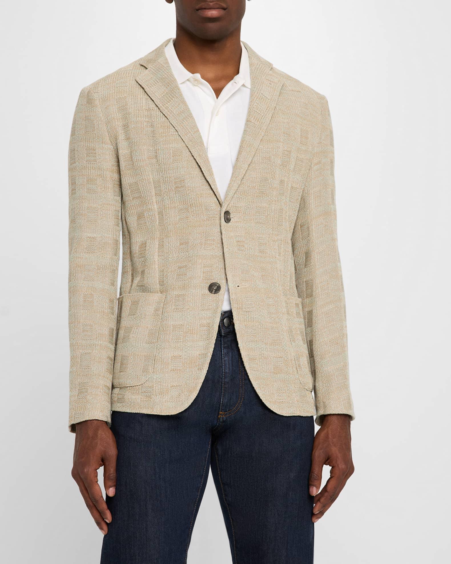 Men's Cotton Knit Textured Sport Coat Product Image