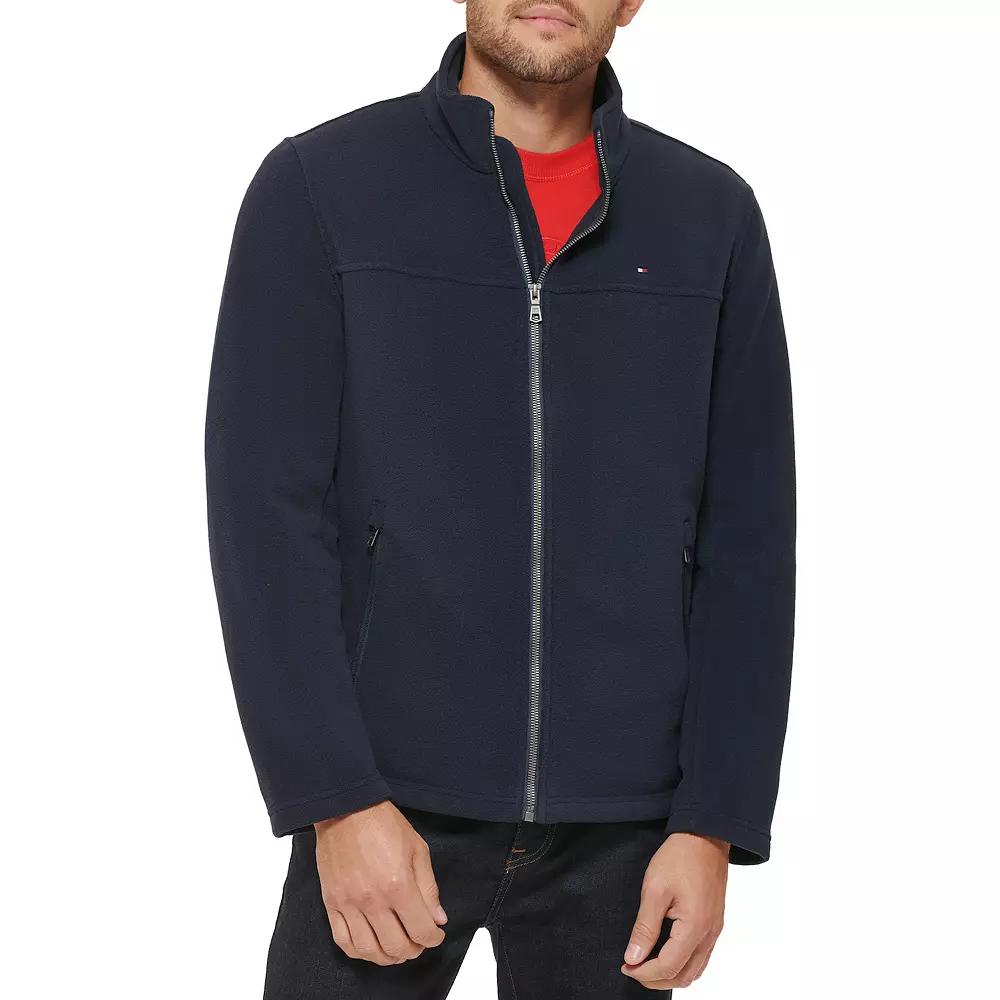 Big & Tall Tommy Hilfiger Fleece Jacket with Stand Collar, Men's,  Product Image
