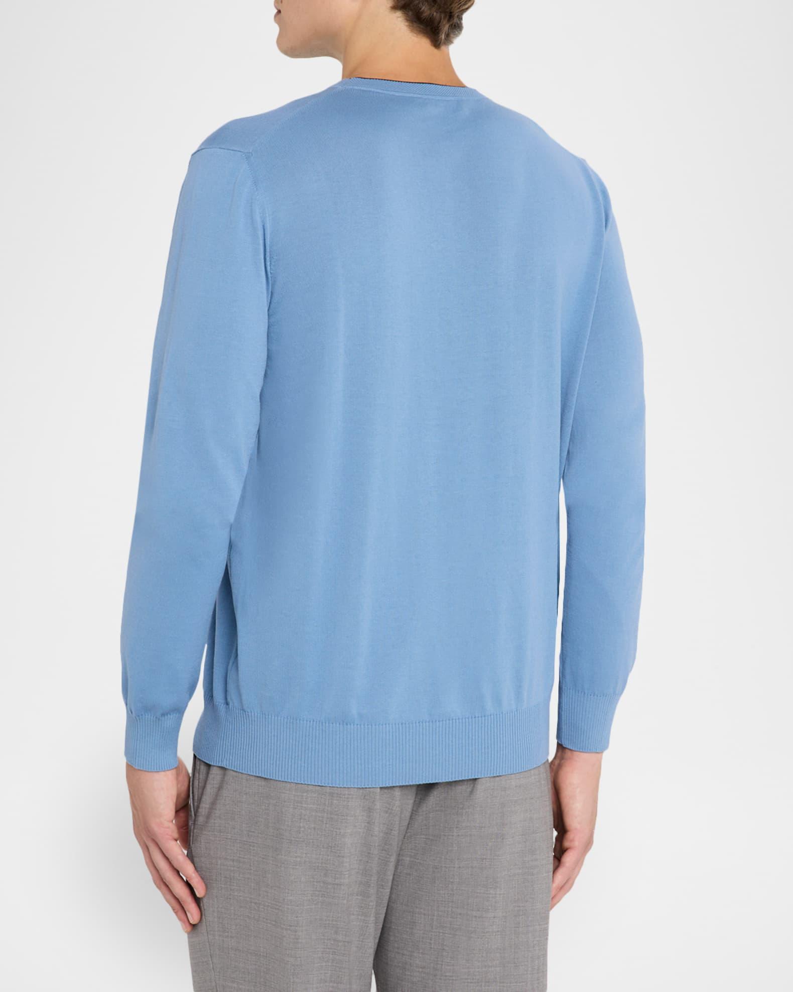 Men's Cotton Tipped Crewneck Sweater Product Image