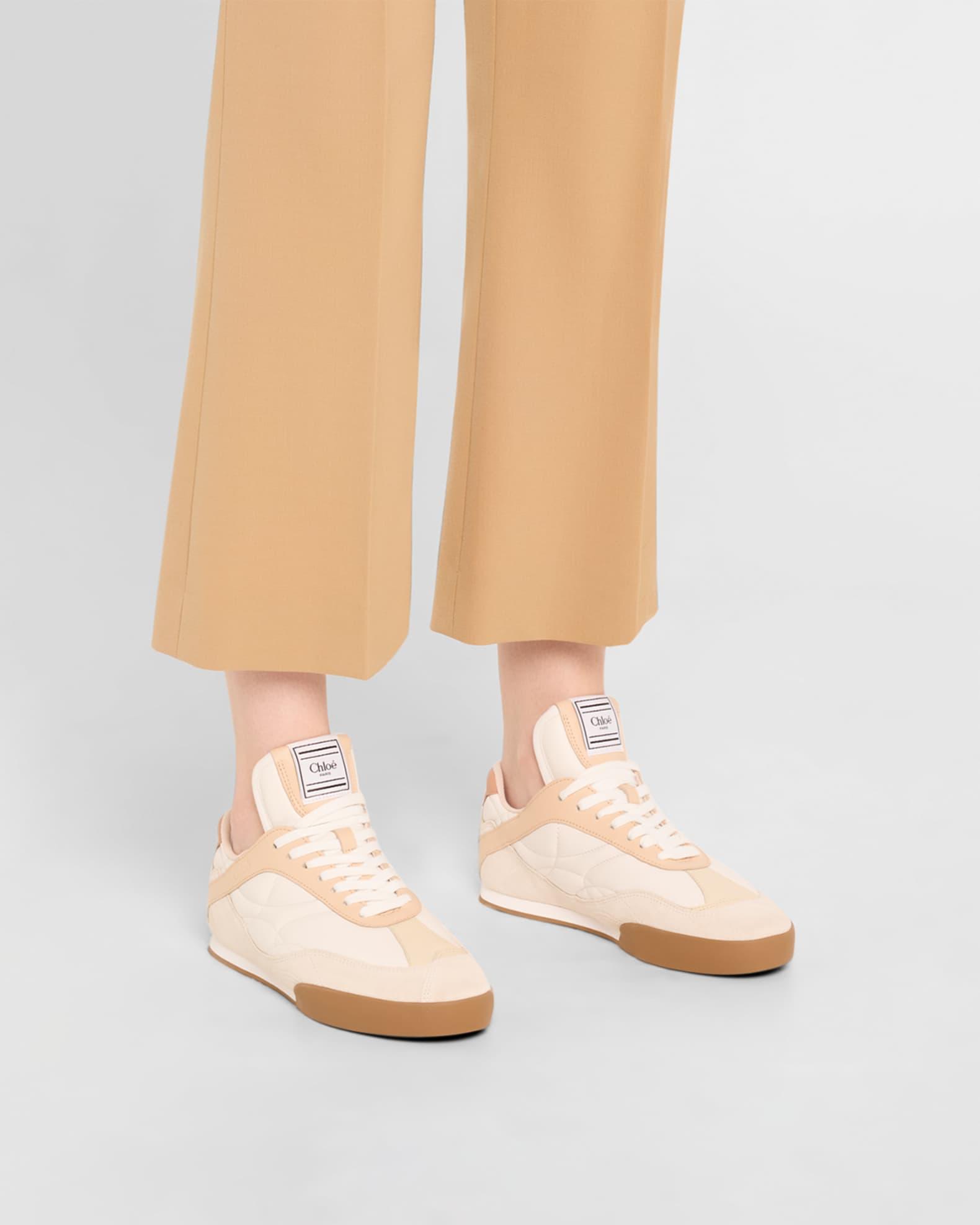 Kick Mixed Leather Low-Top Sneakers Product Image