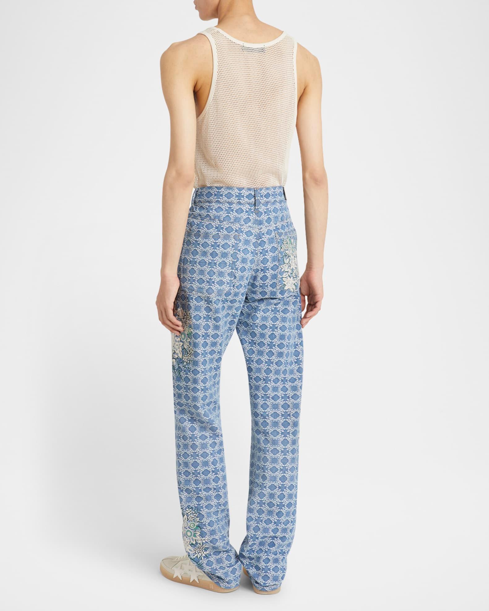 Men's Floral Embroidered MA Quad Jeans Product Image