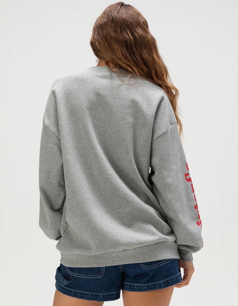 BRIXTON Inwood Womens Oversized Crewneck Sweatshirt - HEATHER GRAY Product Image