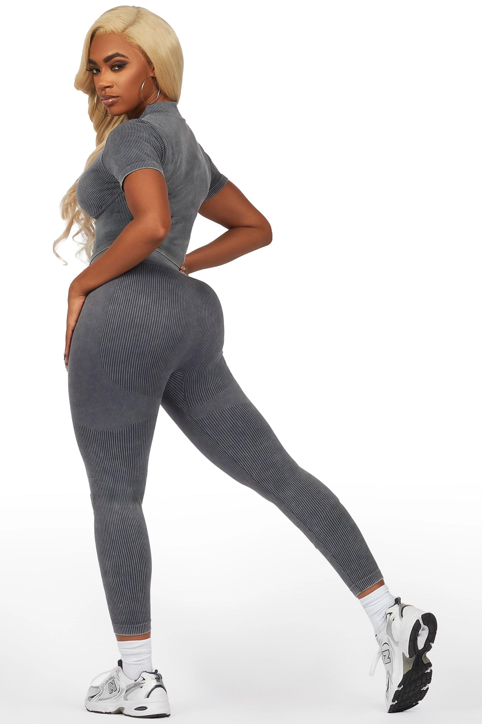 Catira Grey Short Sleeve Active Set Female Product Image