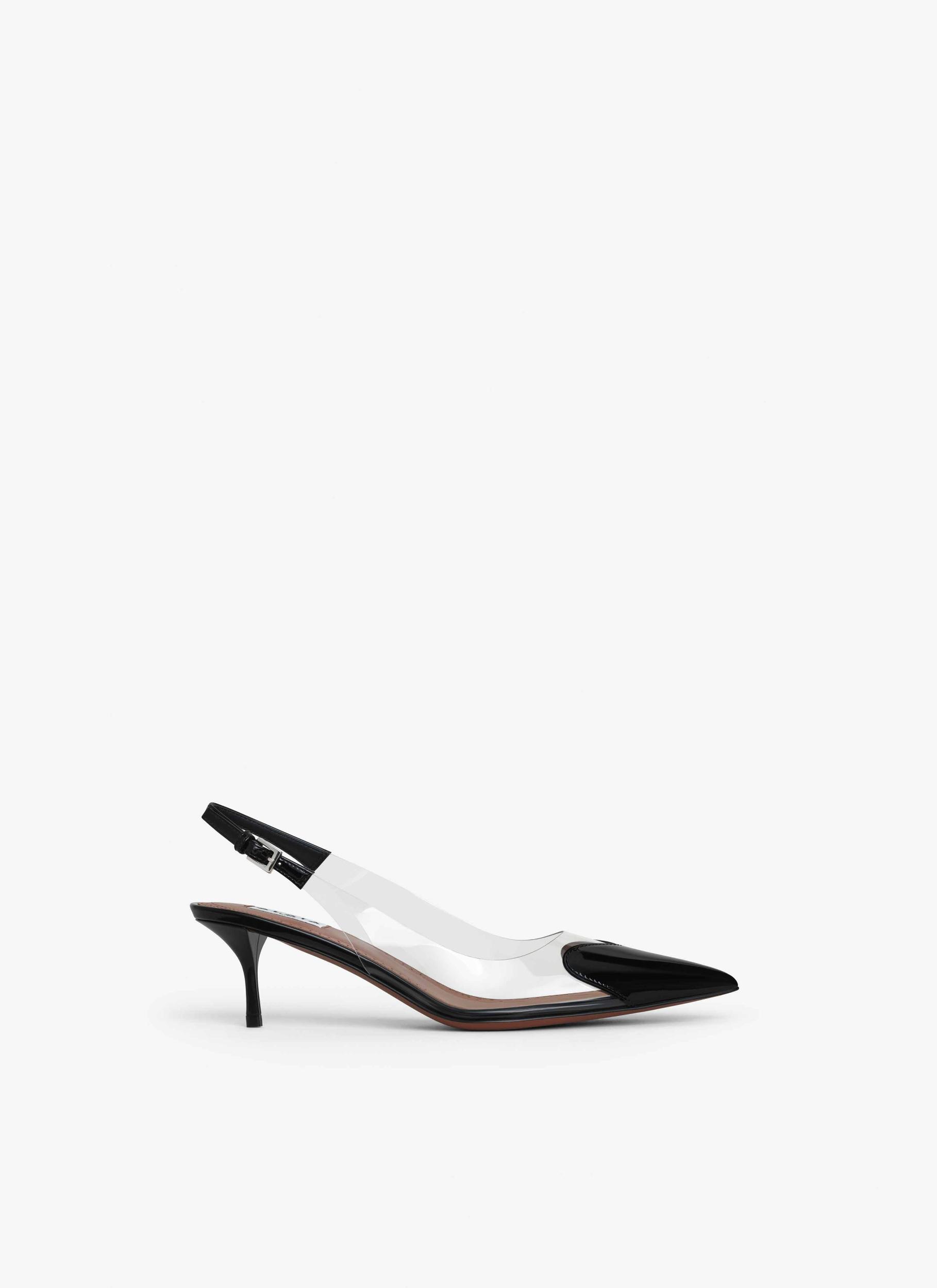 BLACK LE CŒUR SLINGBACKS IN PATENT LAMBSKIN Product Image