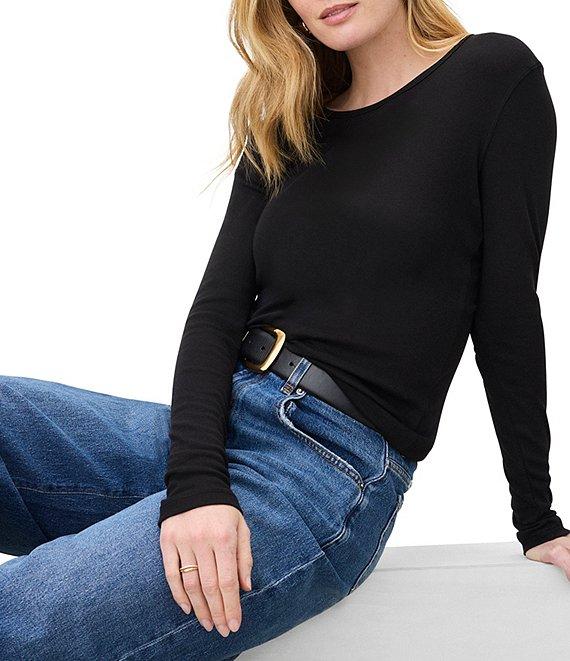 Splendid Knit Classic Crew Neck Long Sleeve Tee Product Image
