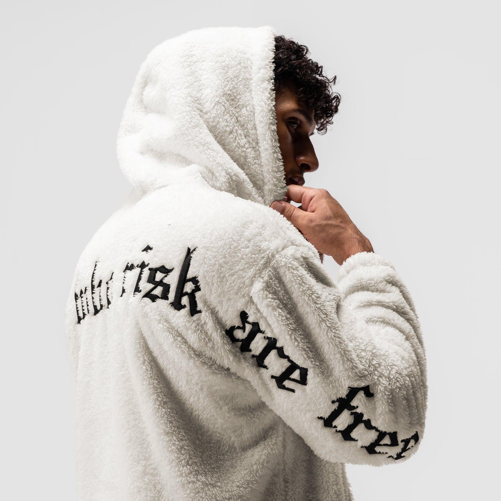 0553. Sherpa Recovery Hoodie - Ivory Cream/Black Product Image