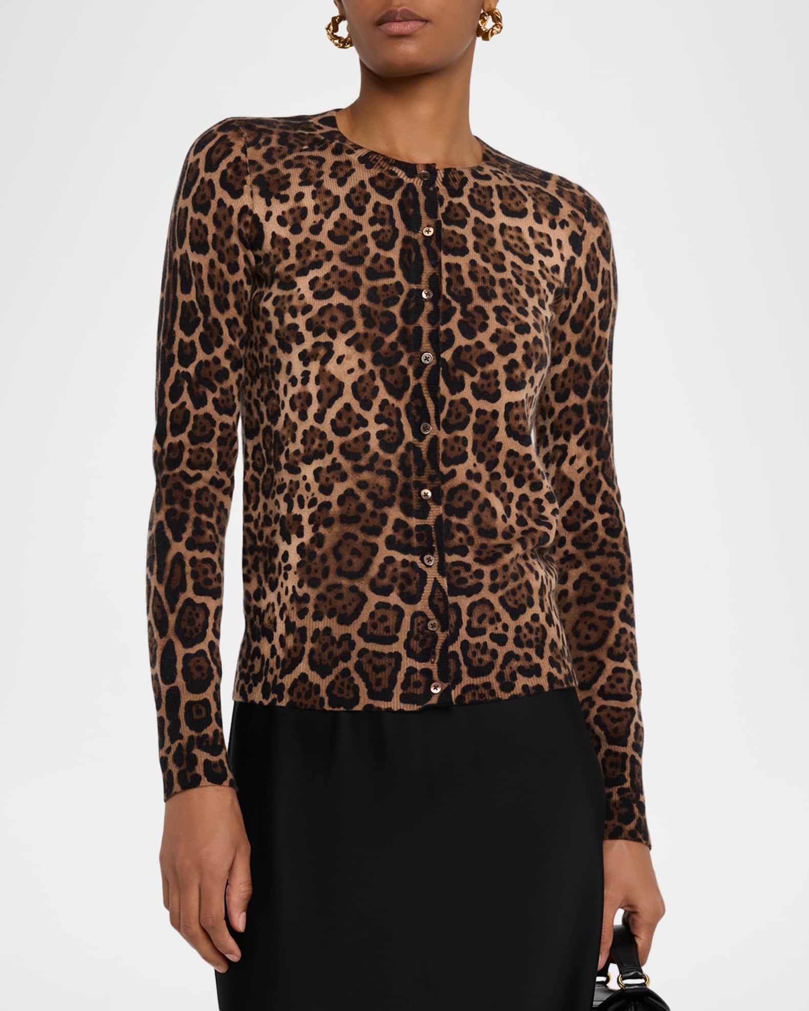 Cashmere Jaguar-Print Cardigan Product Image