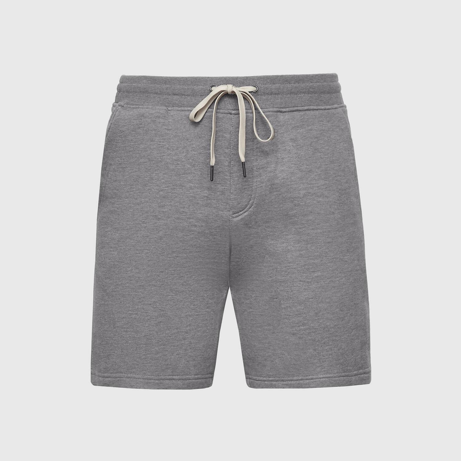 Heather Gray Fleece French Terry Shorts Product Image