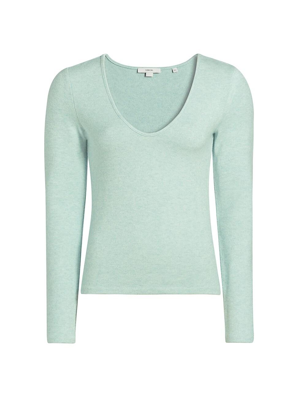Womens Cozy Long-Sleeve V-Neck Top Product Image