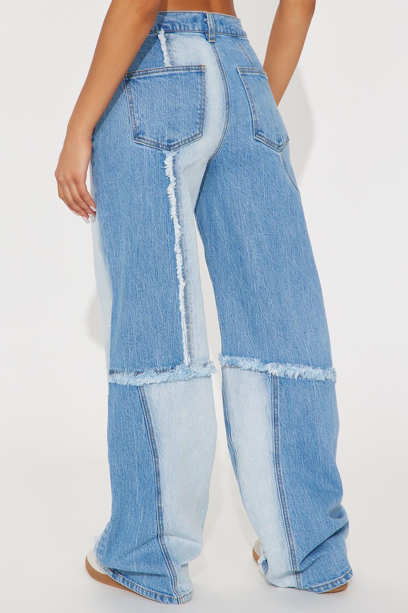 Mon Amour Wide Leg Denim Jeans - Medium Wash Female Product Image