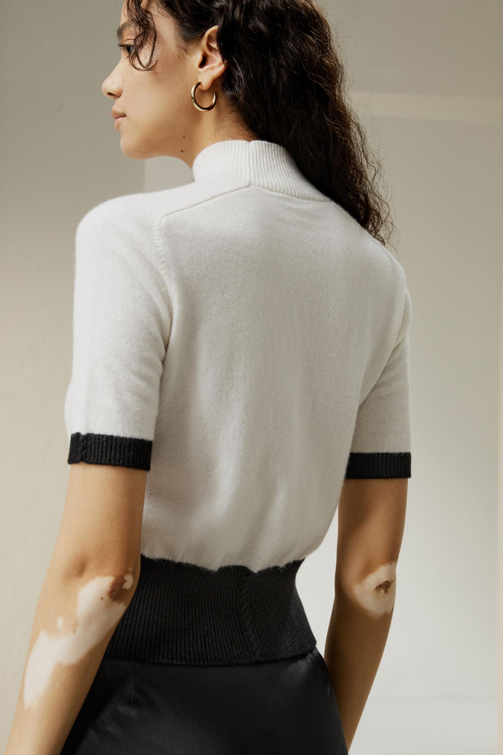 Gemini Mock Neck Cashmere Shirt Product Image