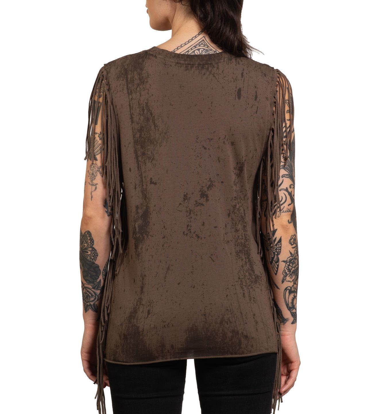 Ac Shaman Fringe Muscle Tee Female Product Image
