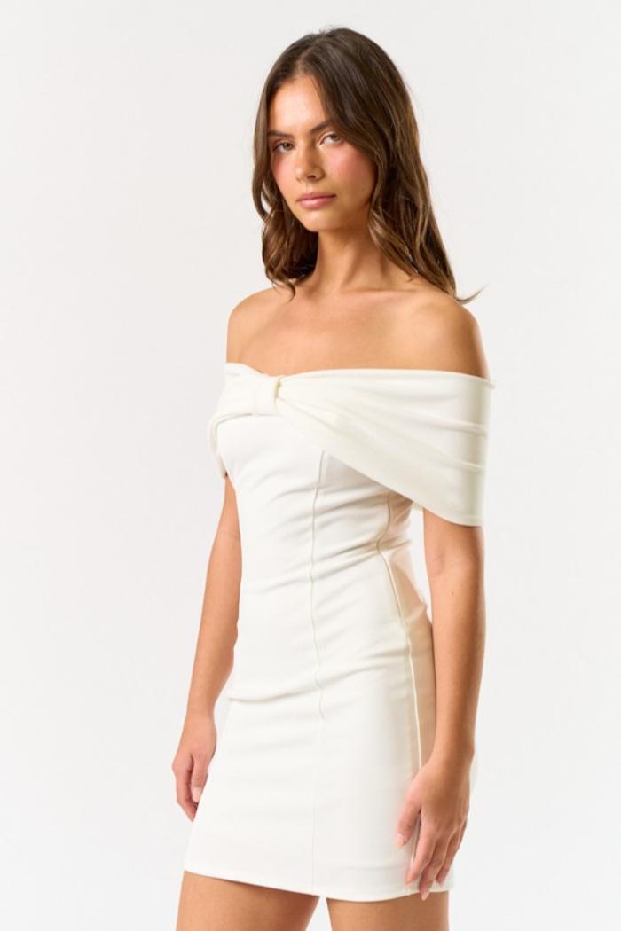 Oversized Bow Off The Shoulder Dress Product Image