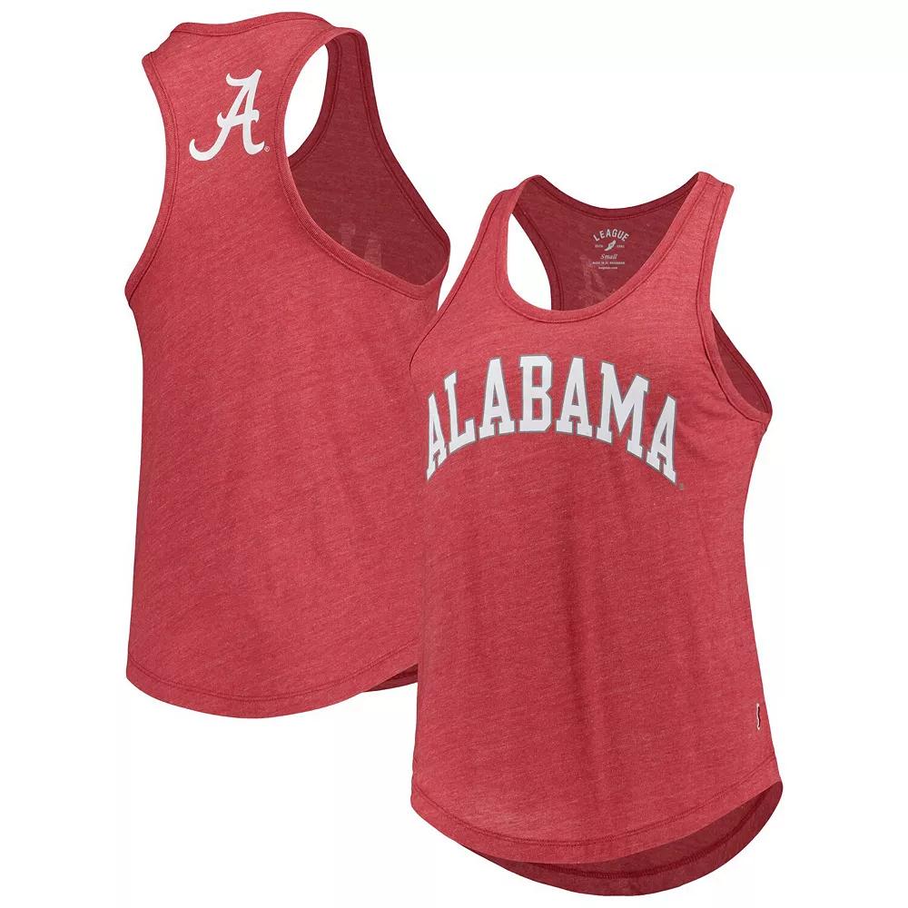 Women's League Collegiate Wear Heather Crimson Alabama Crimson Tide Two-Hit Intramural Tri-Blend Scoop Neck Racerback Tank Top, Size: XL, Red Product Image