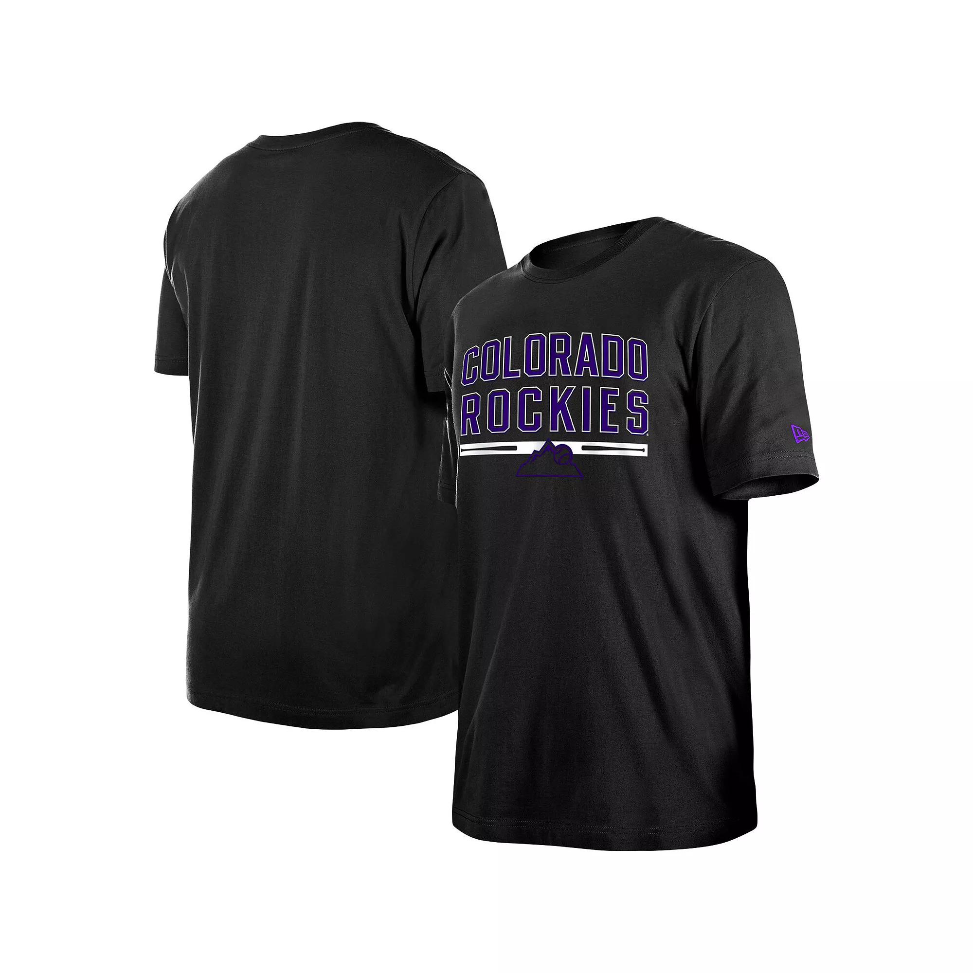 Men's New Era Black Colorado Rockies Batting Practice T-Shirt, Size: Large Product Image