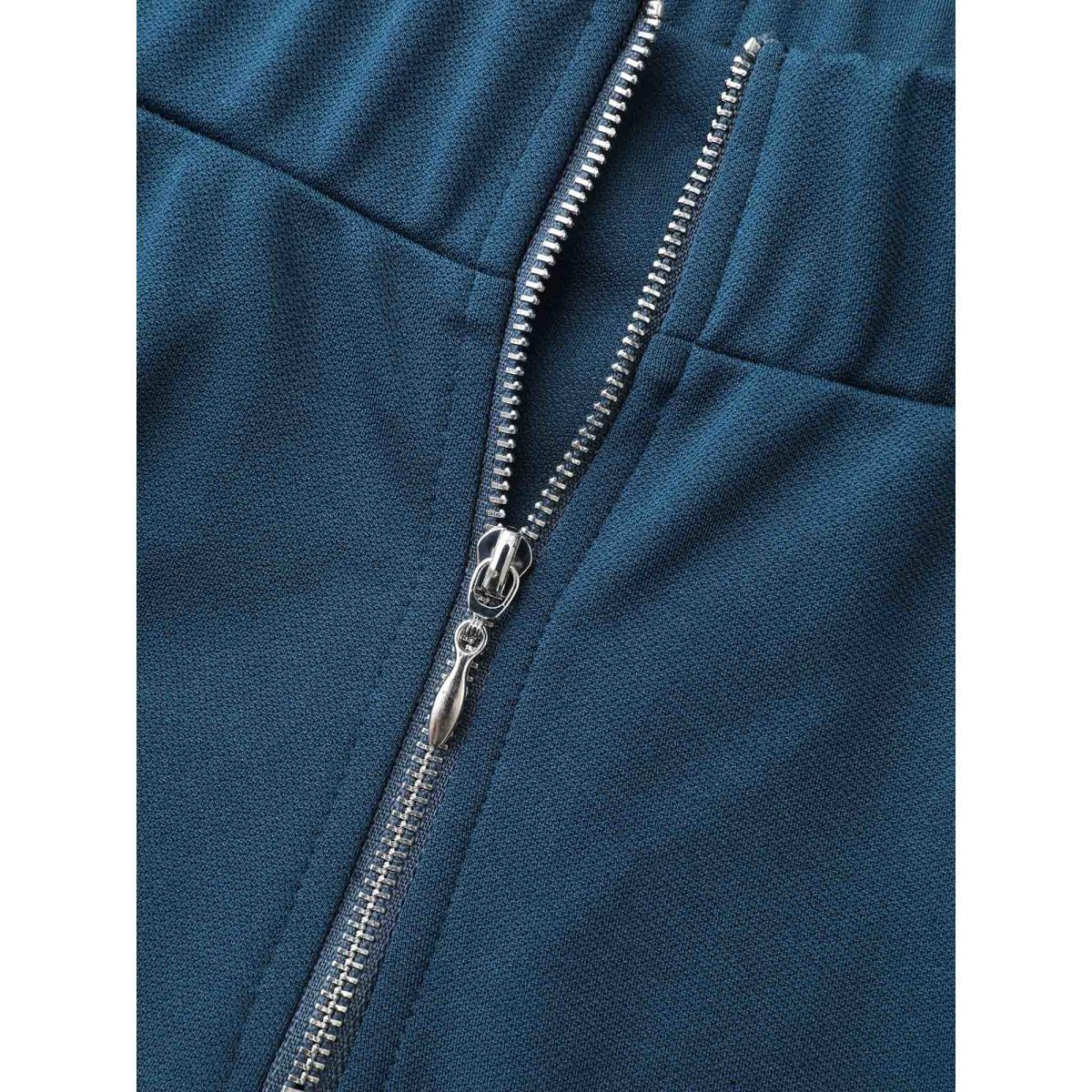 Plus Size Mid Rise Zipper Detail Skinny Pants Women Aegean Elegant Skinny Mid Rise Everyday Pants BloomChic 26/4X Product Image