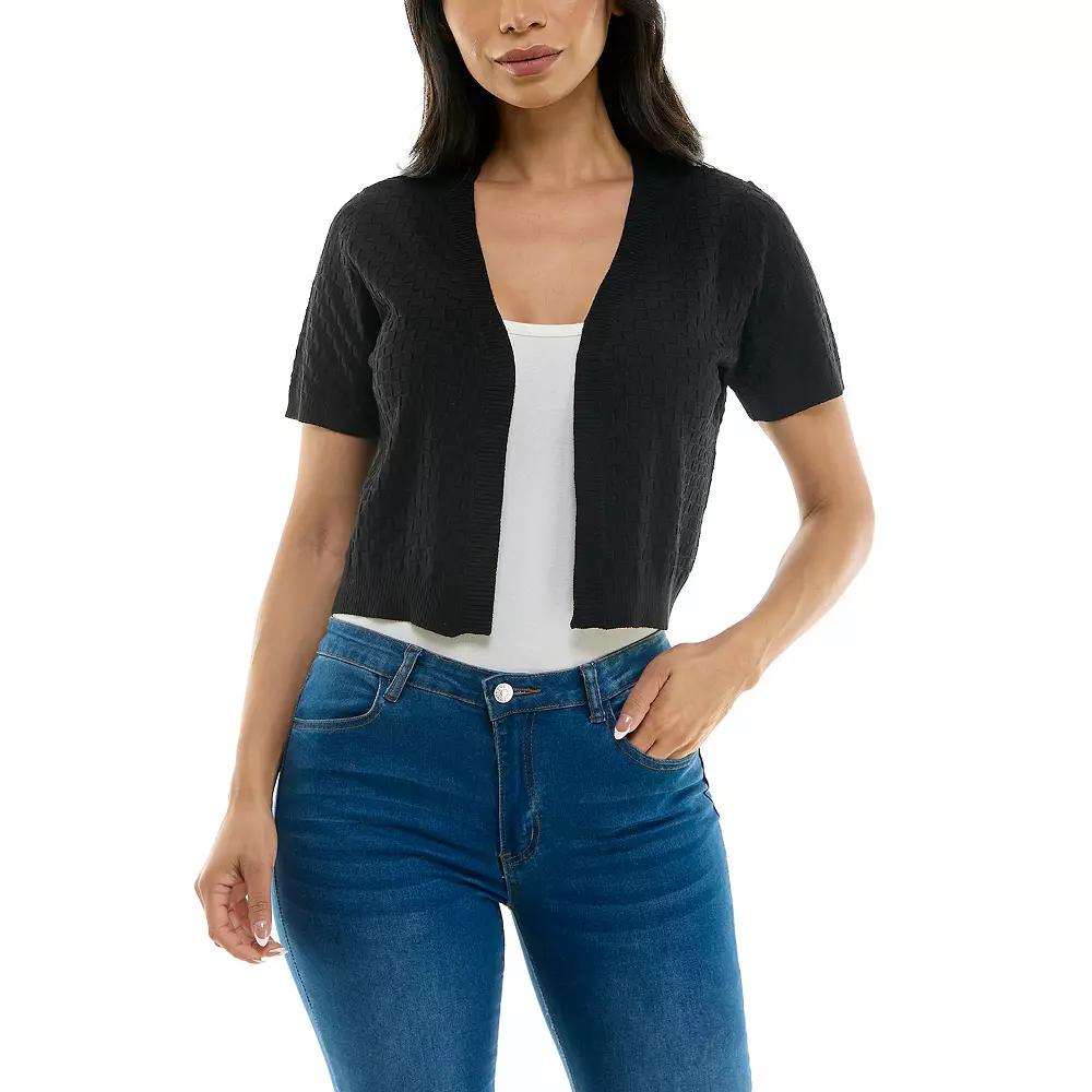 Women's Nina Leonard Box Knit Bolero Cardigan,  Product Image