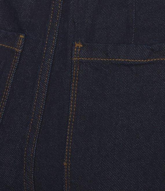 Code Bleu Stretch Denim High Rise Wide Leg Cropped Jeans Product Image