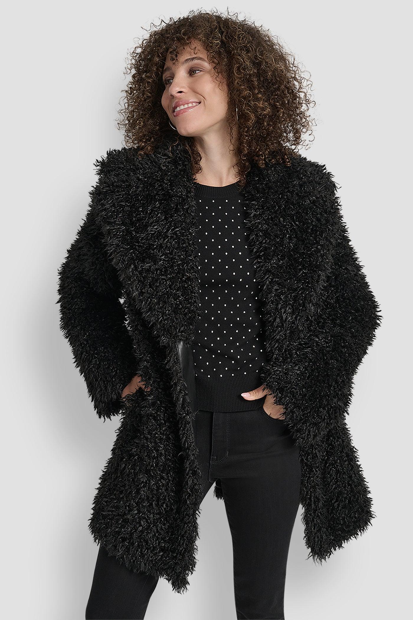 FAUX TEDDY FUR JACKET Product Image