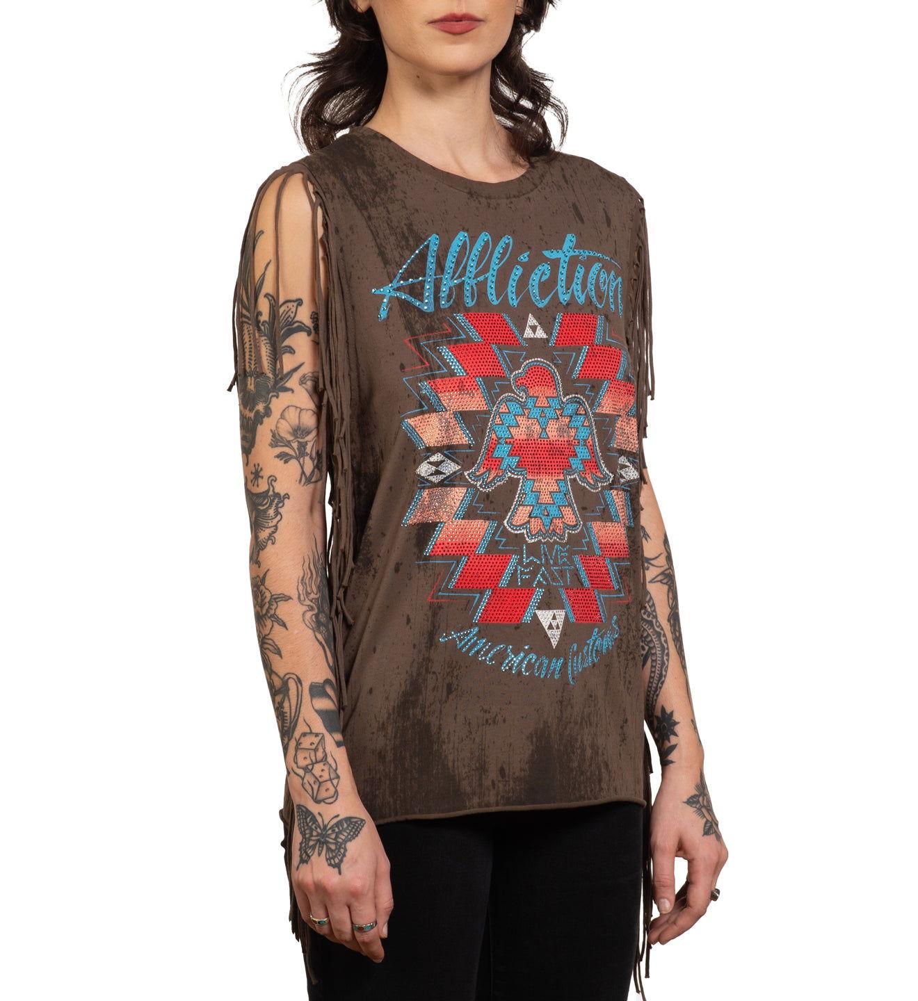 Ac Shaman Fringe Muscle Tee Female Product Image