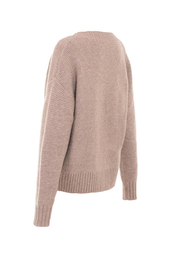 Alara  barley chunky natural wool cardigan - sale Product Image