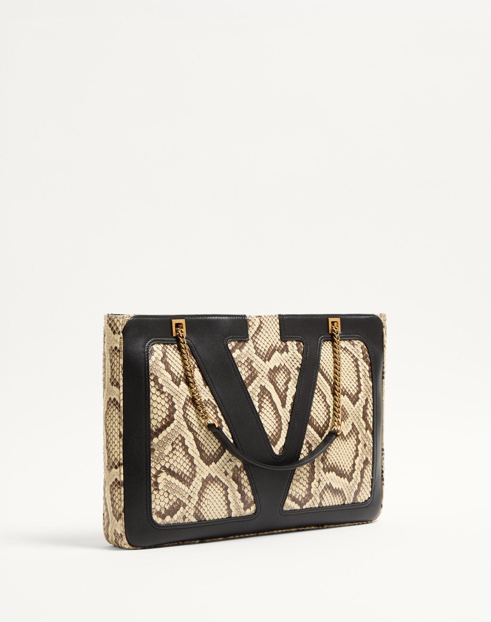 Valentino Garavani Viva Superstar Medium Python Shopping Bag Product Image