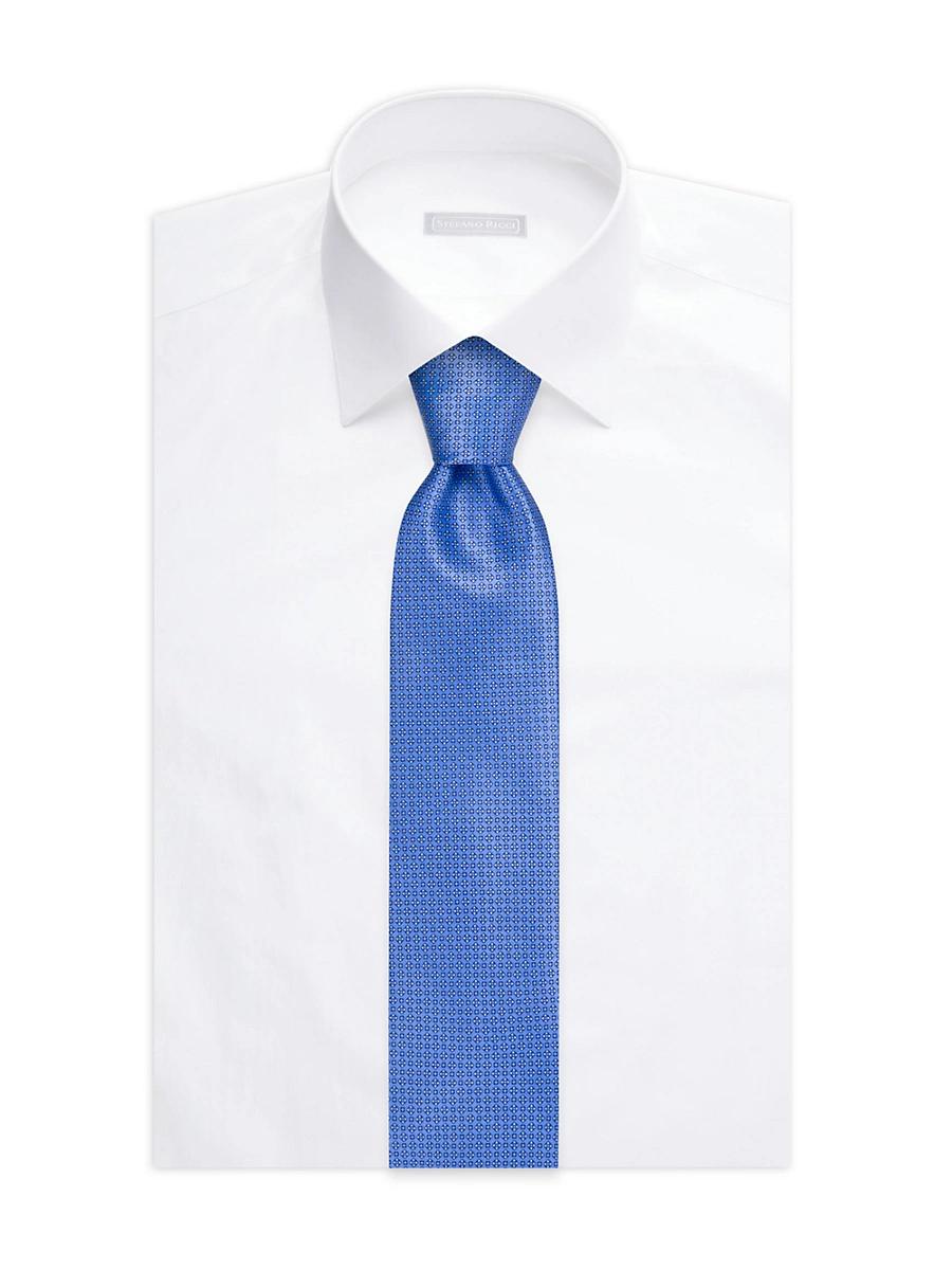Mens Geometric Silk Tie Product Image