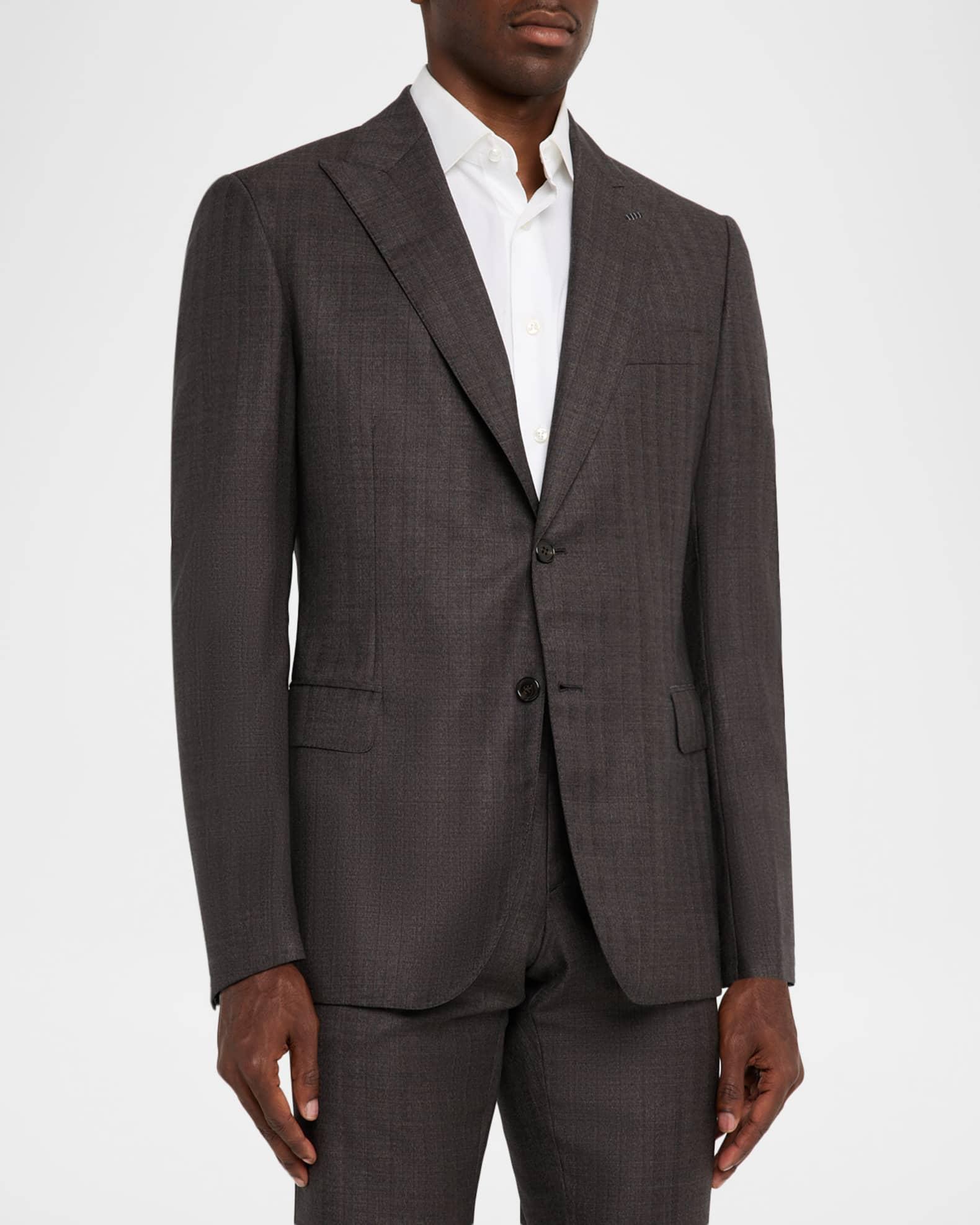 Mens Trevi Wool Peak Lapel Two-Piece Suit Product Image