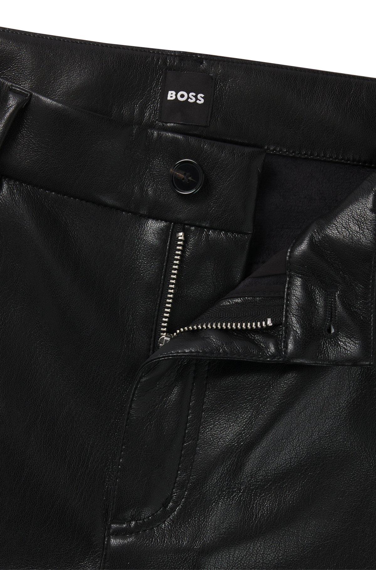 Five-pocket trousers in faux leather Product Image
